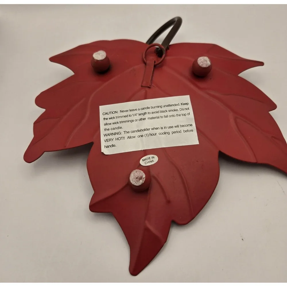 4 Metal Candle Holders Or Wall Decor In Fall Colors